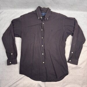 Ralph Lauren Blake Men's Small Plaid Button Down Shirt 100 Percent Cotton